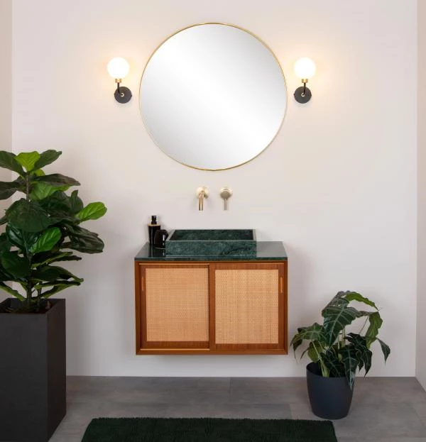 Lucide BEREND - Wall light Bathroom - 1xG9 - IP44 - Black - ambiance 1